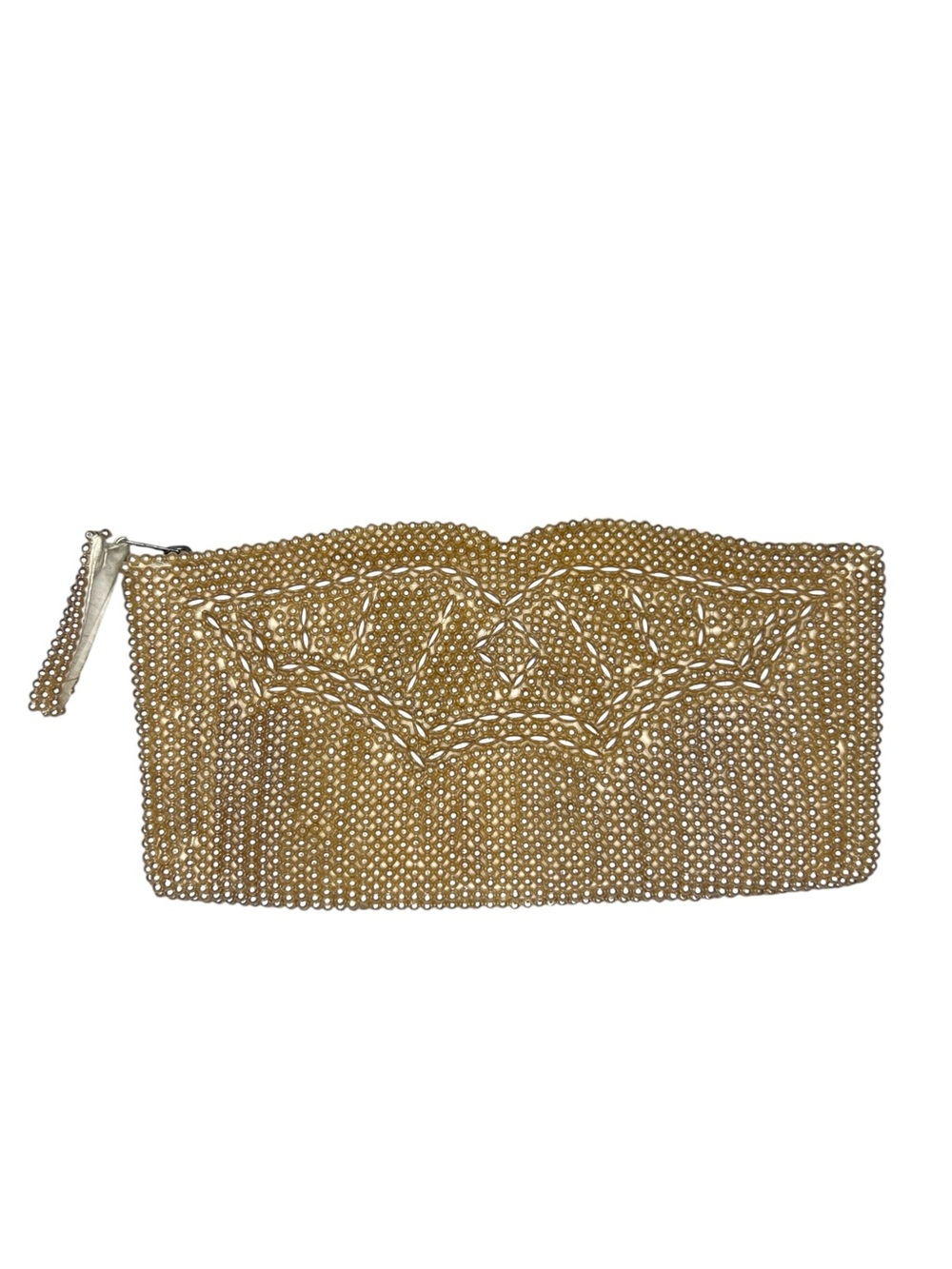 Vintage 50s 60s Made in Japan Faux Pearl Beaded Clutch Bridal Evening Bag
